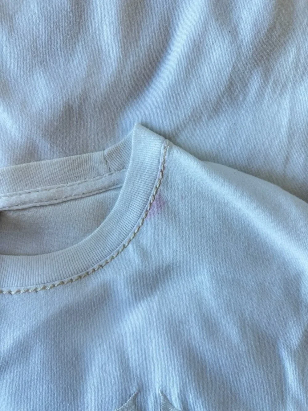 True Religion Single Stitch White Embroidered Tee  Size XXL